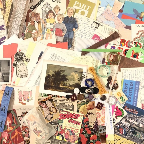 Paper Pack 100+ Vintage Scrapbook Craft Rare Finds - Picture 3 of 7